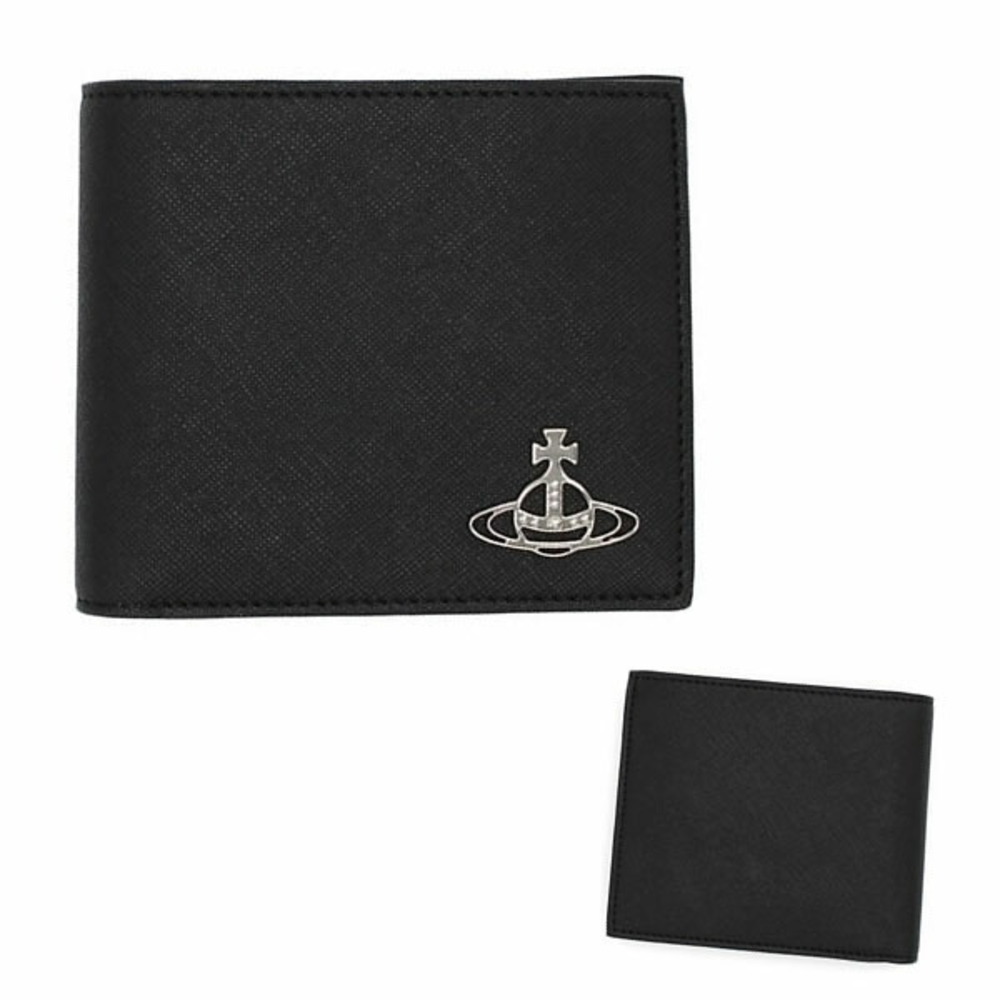 Vivienne Westwood Bifold Wallet Folding Black SAFFIANO MAN BILLFOLD